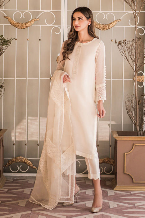 Katan Silk Designer Dresses For Sale 2022 By FFS Three-Piece