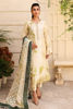 Picture of Jehaan - chiffon plain dupatta with green borders
