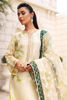 Picture of Jehaan - chiffon plain dupatta with green borders